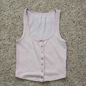 Aeropostale Light Pink Ribbed Tank Top